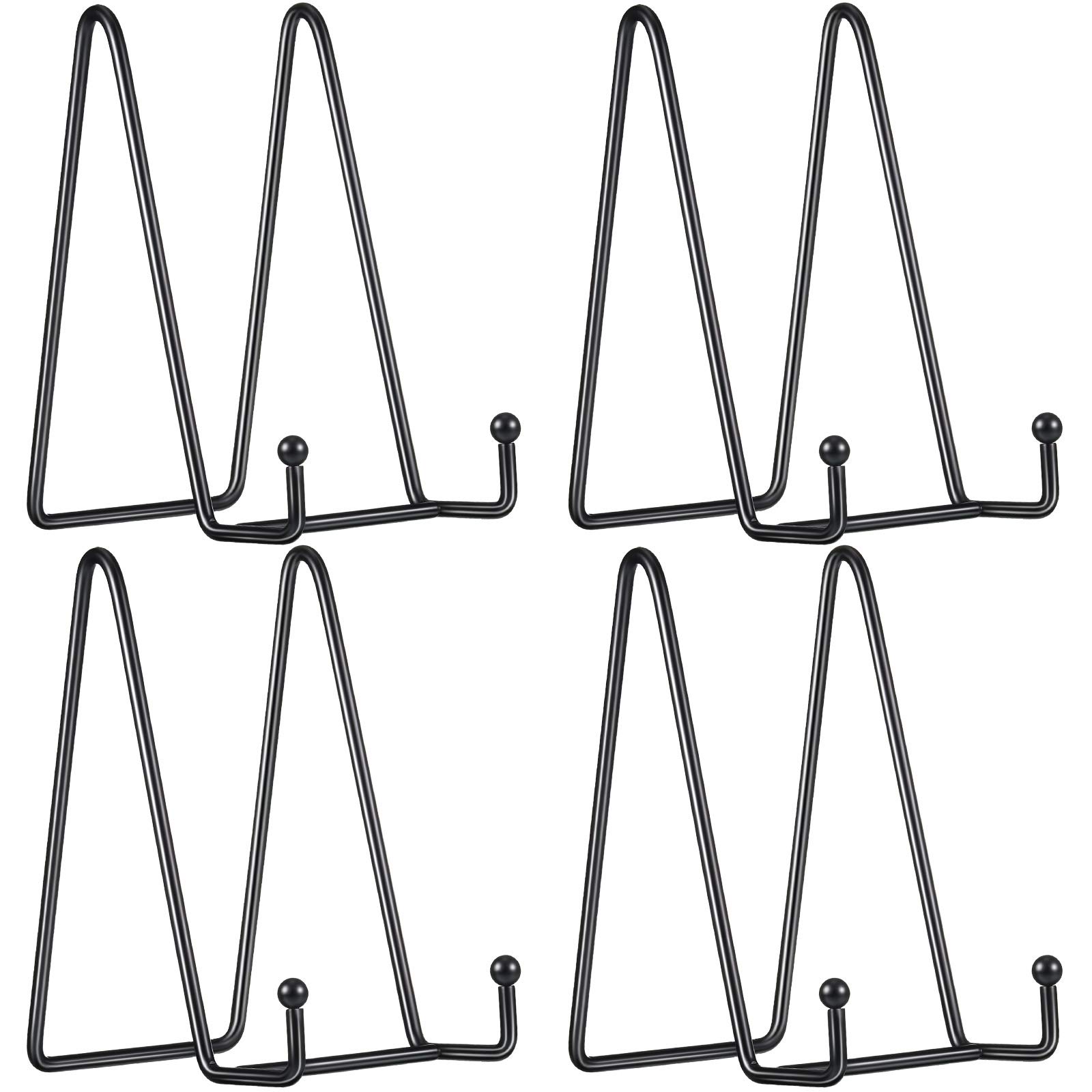 Buy 4 Pieces Metal Display Stands Metal Platter Stands Black Iron Easel
