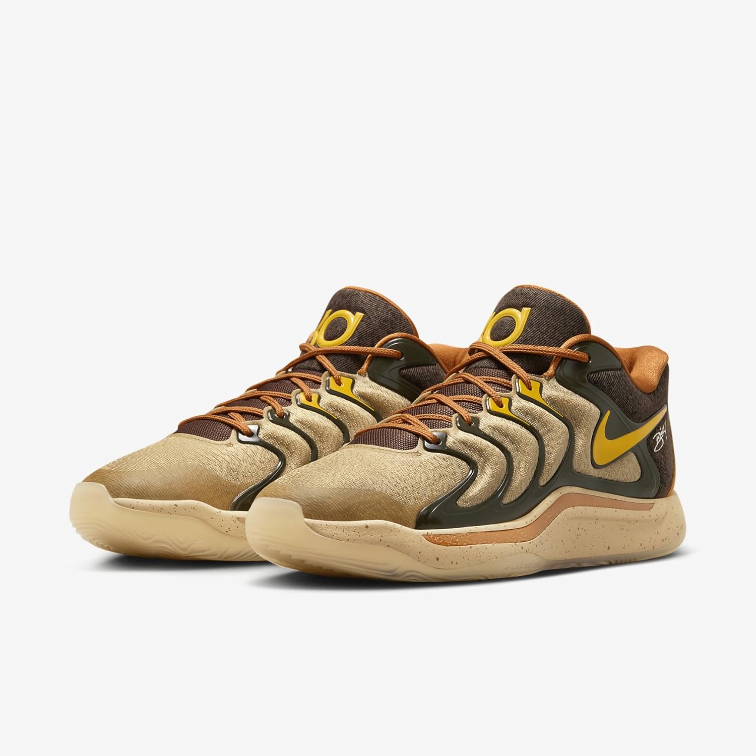 KD17 x Alchemist Basketball Shoes (HJ4464-200, Sesame/Rough Green/Monarch/University Gold) Size 11