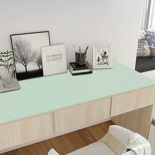 Miniatura 7 de Mecpar Papel tapiz azul sólido de 15.7 pulgadas x 32.8 pies, papel de contacto azul puro, papel tapiz azul puro, película de vinilo texturizada,