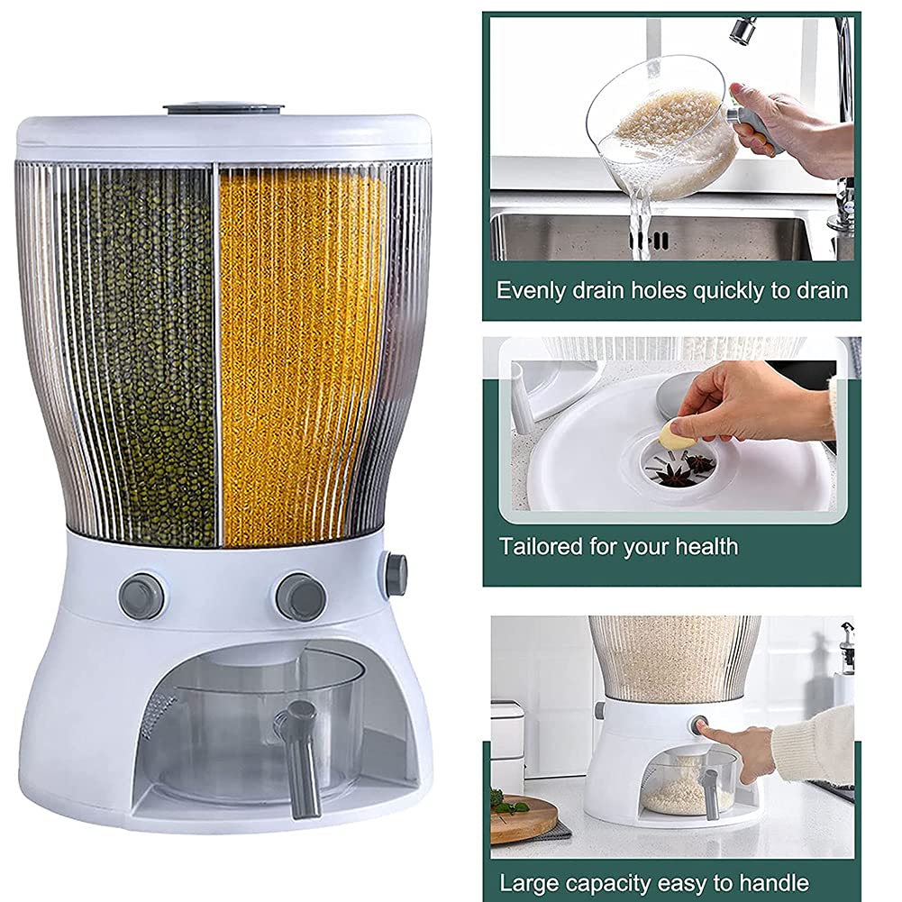 Amazon.co.jp: 大型ライスディスペンサー、回転式ライスバケツ4