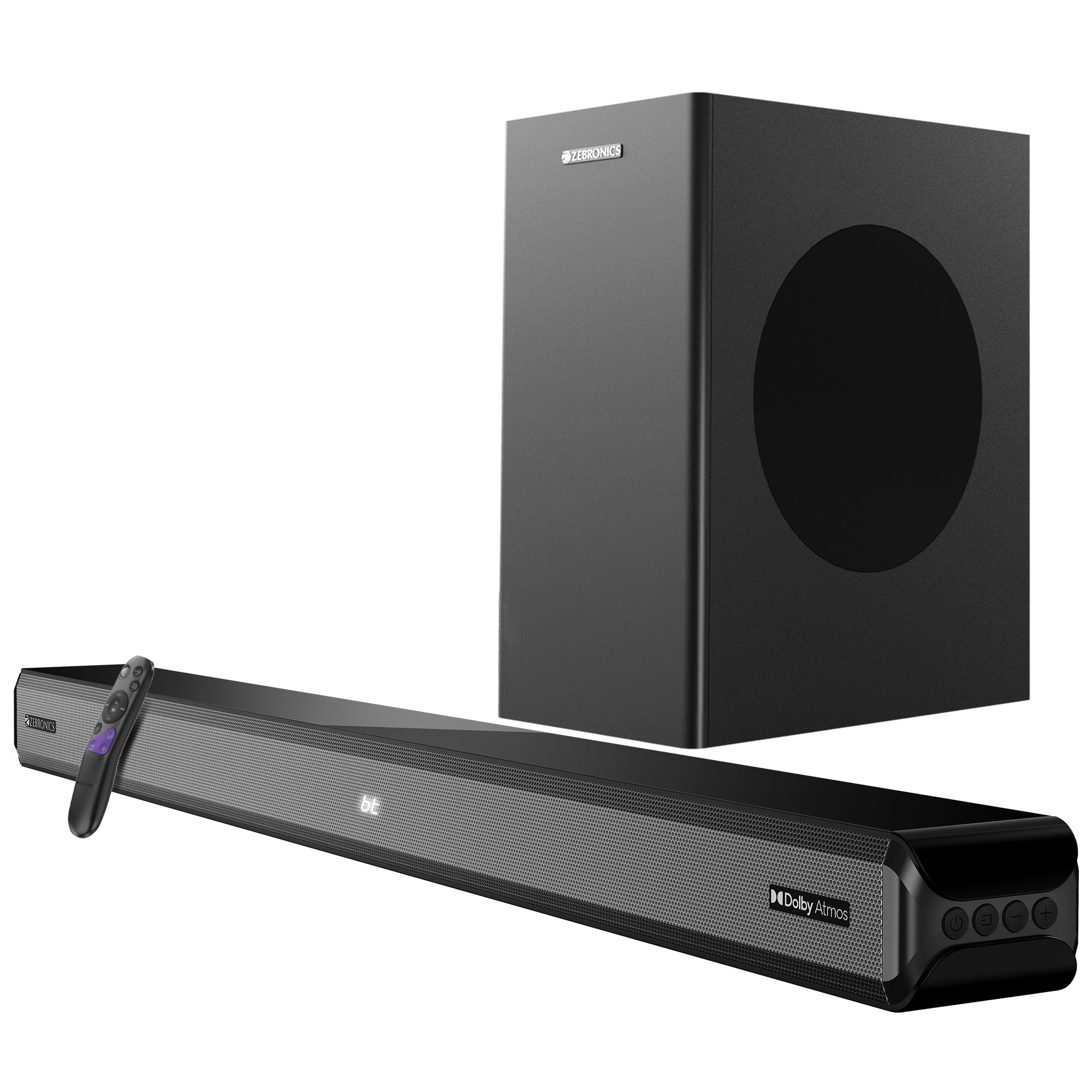 See full amazon price history chart for ZEBRONICS New Launch Juke BAR 9600 Dolby Atmos Soundbar, 300 Watts, Virtual 5.1 Surround, Soundbar with Quad Driver, 6.5" Subwoofer, Bluetooth v5.3 | HDMI (ARC) | Optical | USB | AUX ZEBRONICS New Launch Juke BAR 9600 Dolby Atmos Soundbar, 300 Watts, Virtual 5.1 Surround, Soundbar with Quad Driver, 6.5" Subwoofer, Bluetooth v5.3 | HDMI (ARC) | Optical | USB | AUX (B0DGLQ9PTT) Amazon Price History, Amazon Price Tracker