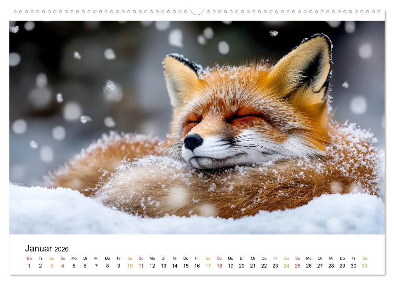 Wilde Tierwelt im Wald (Wandkalender 2026 DIN A2 quer), CALVENDO Monatskalender: Scheue Waldbewohner gekonnt in Szene gesetzt. (CALVENDO Tiere)