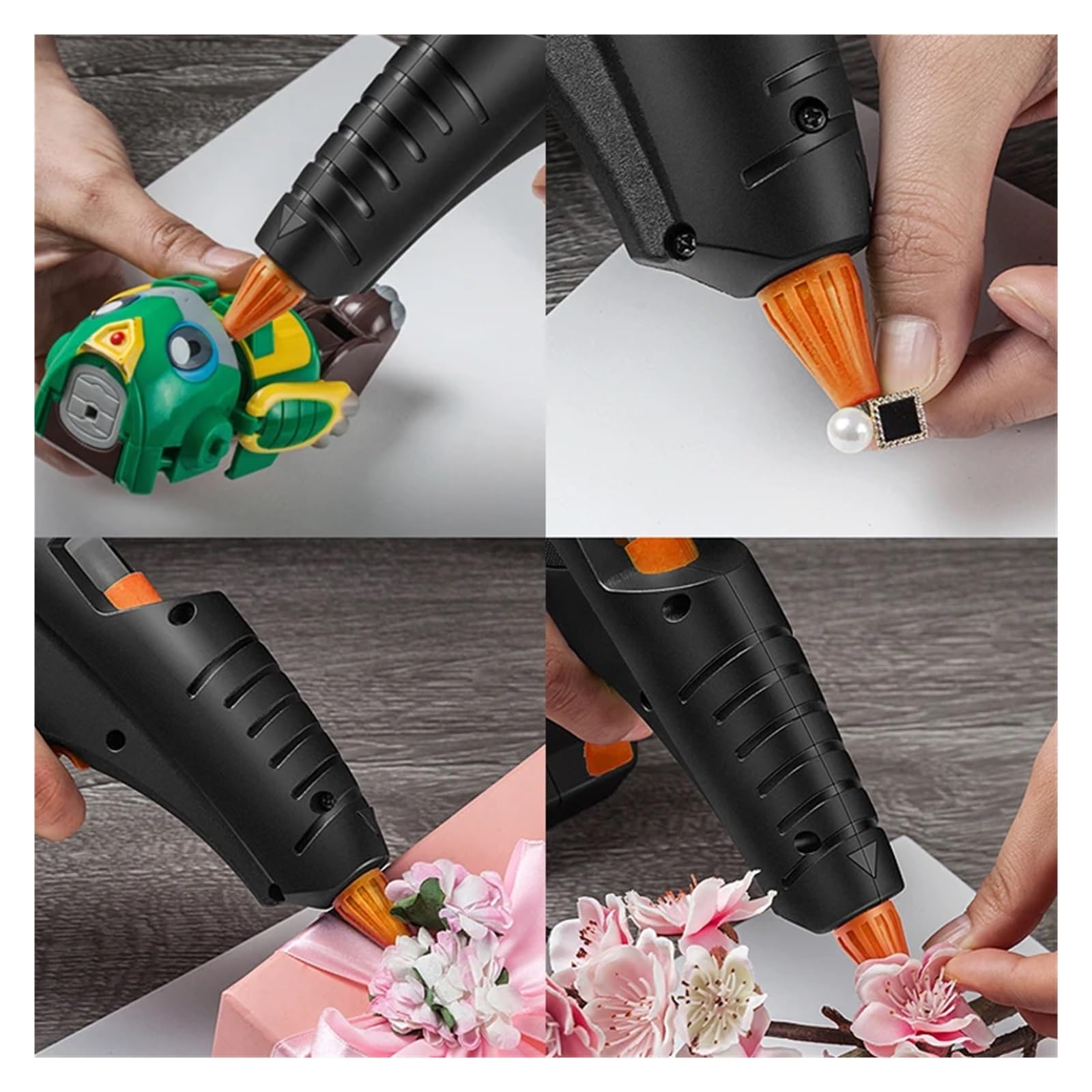 Bezprzewodowy pistolet do klejenia na gorąco, 80 W, 12 V, akumulator litowo-jonowy, bezprzewodowe profesjonalne narzędzie naprawcze, pistolet do kleju w sztyfcie 11 mm Bezwysiłkowe tworzenie(SET 1)