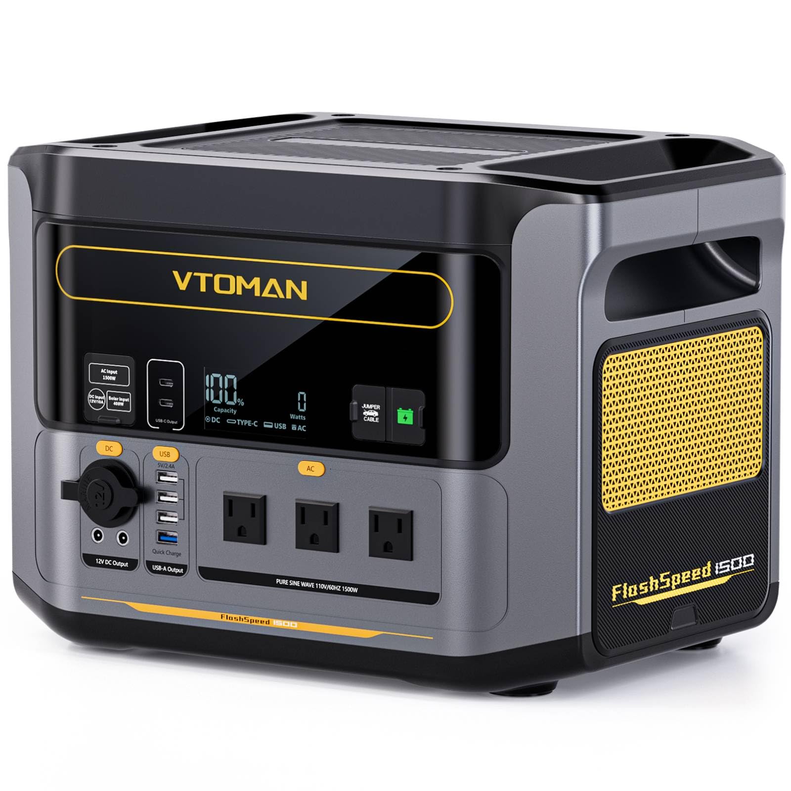 クーポン期間値下VTOMAN JUMP1500 1548Wh/483750mAh Amazon.com : VTOMAN Jump 1500 Extra Battery, 1548Wh Large