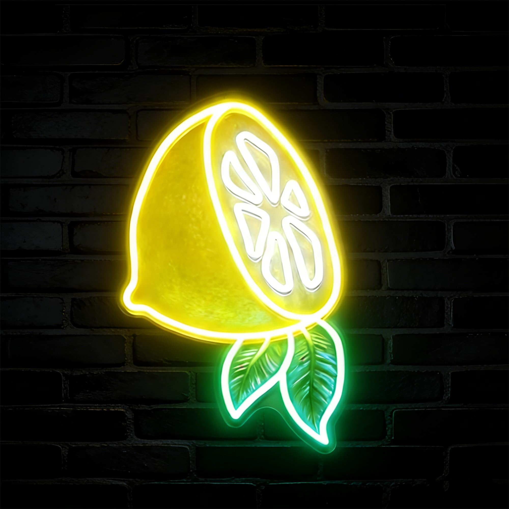 HFHungkeong Lemon LED Sign,Cute Lemon Neon Sign Decorations,Fruit Light up Signs Hanging Wall Art Lamp for kitchen Bar Club Party Fruit Shop Restaurant Bedroom,5V USB Powered,Dimmable Design