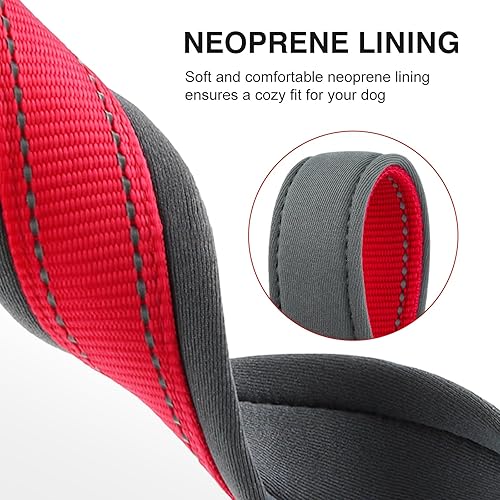 Miniatura 2 de Nylon Personalized Dog Collar with Embroidered Name & Phone, Customizable, Reflective Strip, Soft Neoprene Lining, Durable Metal Buckle - Matching