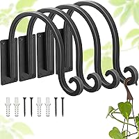Vista 13 de Soporte resistente para colgar plantas: 2 paquetes de soporte de metal para plantas colgantes de 16 pulgadas, capacidad de peso de 80 libras
