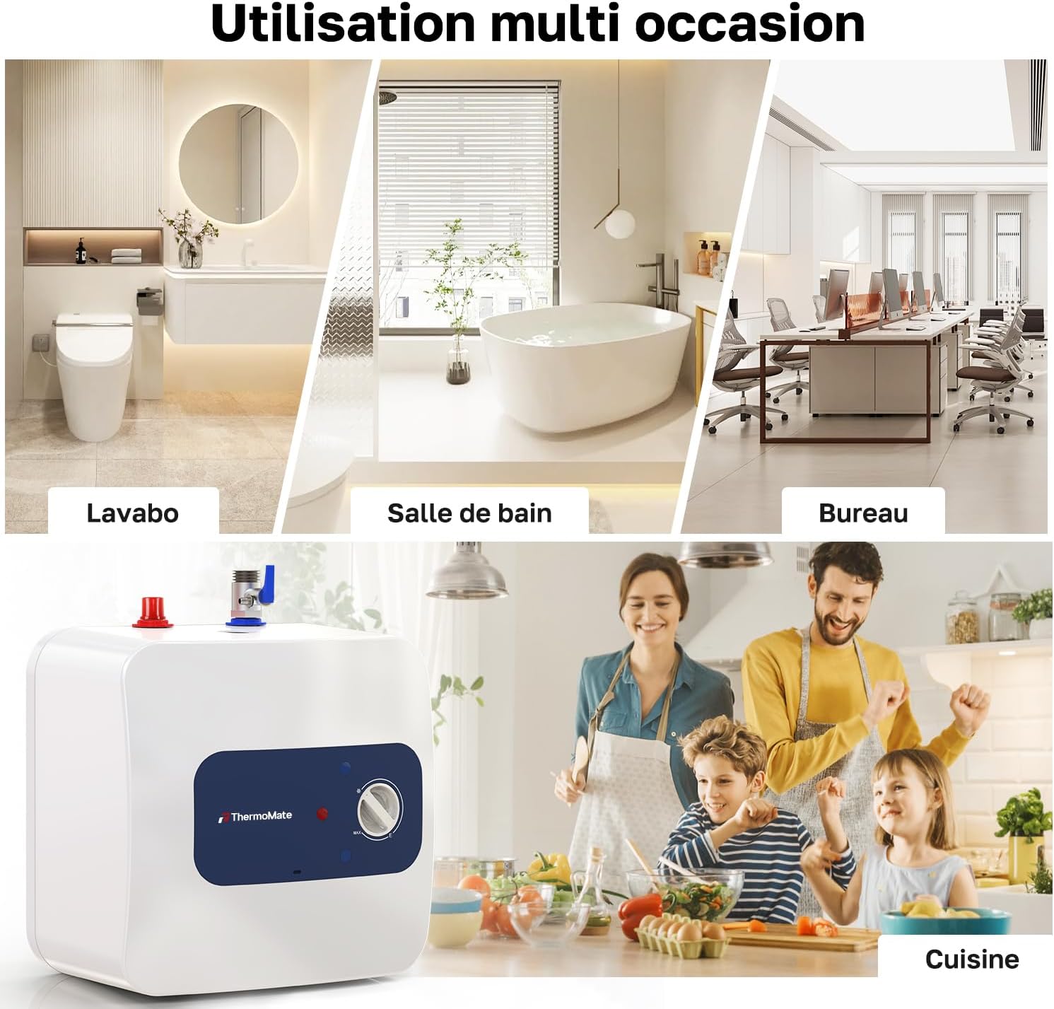 chauffe-eau électrique sous évier – vue détaillée