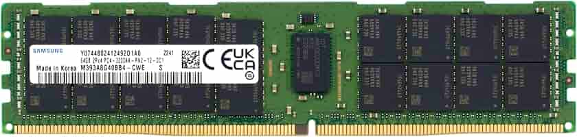 Samsung 64GB DDR4 3200MHz PC4-25600 ECC RDIMM 2Rx4 Dual Rank