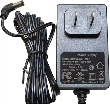 UL 24V 1.2A Adapter for FLD FLD301-240120-12C08 FLD301-240120-V | FLD301-240120-U for CULLPOWER Cull Power SAW30-240-1200U R R2A SAW30-240-1200B A Supply Cord Charger