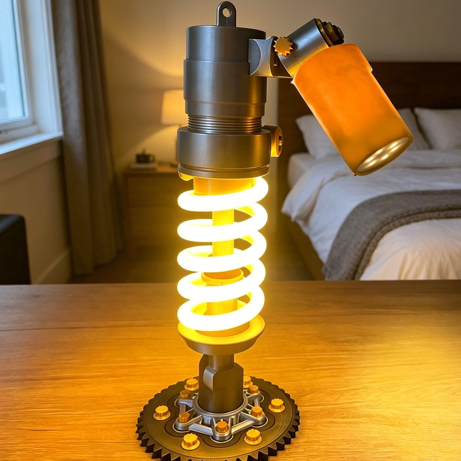 Sxhlseller Stołowa z Amortyzatorem, 3D Drukowana Nocna Lampka LED z