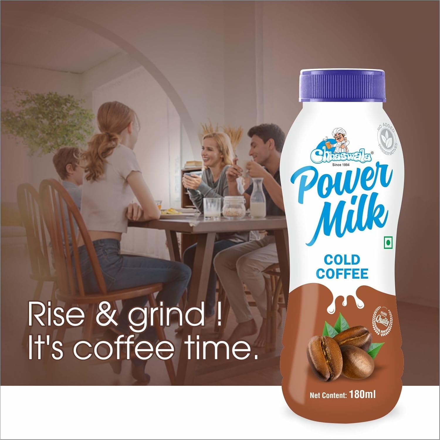 CHHASWALA Power Milk Cold Coffee 180 Ml (Pack of 20), Feel Yummy