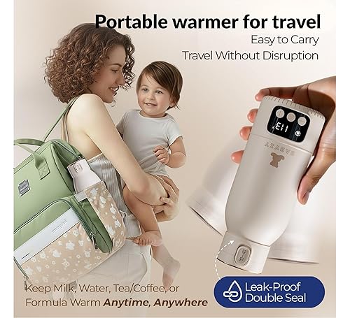 Miniatura 9 de Portable Bottle Warmer 17oz Baby Bottle Warmer for Breast Milk & Formula, Fast Heating with Smart Temperature Control, Long Battery Life, Cordless