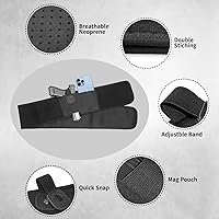 Vista 2 de Deep Concealed Carry Gun Holsters - Belly Band Pistol Holster for Men and Women, Tactical Elastic Waistband Pistols Adjustable Belly Wrap, IWB OWB