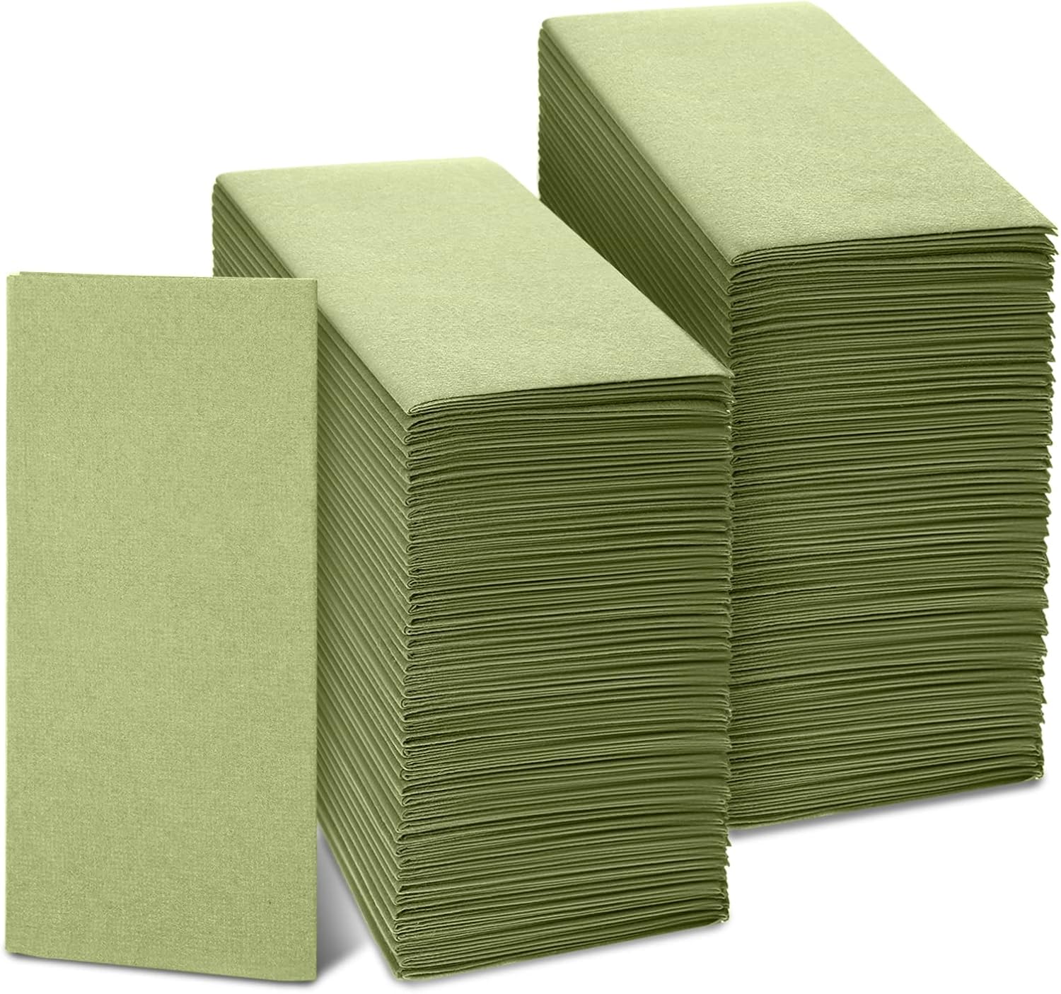 Jeyiour 150 Pcs Green Disposable Paper Napkins Linen Feel