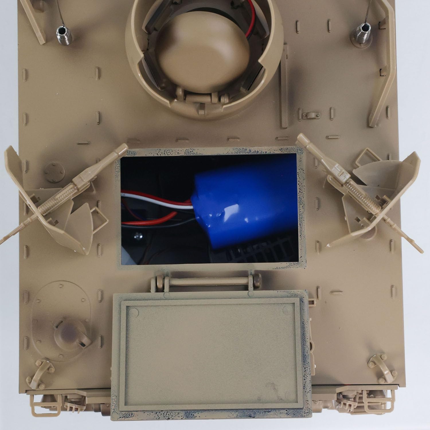 Tongde US in Stock, 1/16 RC Tank M2412-B M113A1 ACAV Infrared 360 Turret Rotation Smoking Light Sound Remote Control Electric Model RTR Hobby Grade Model for Ages 14+