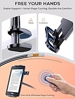 Vista 3 de Tryone Soporte para Tableta de Cuello de Ganso con Pasador de Páginas para Lectura de Kindle en la Cama: Soporte de Brazo Perezoso Ajustable