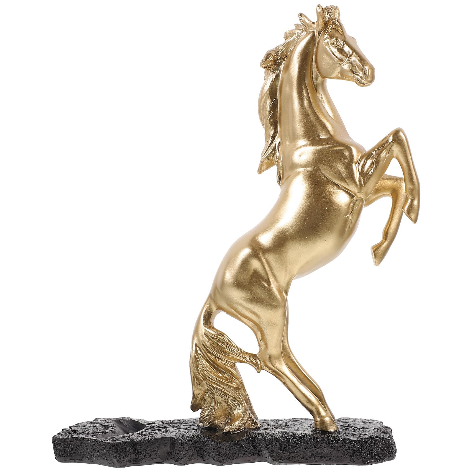 Figurine de cheval or contre la décoration fade statue délicate en résine pour salon
