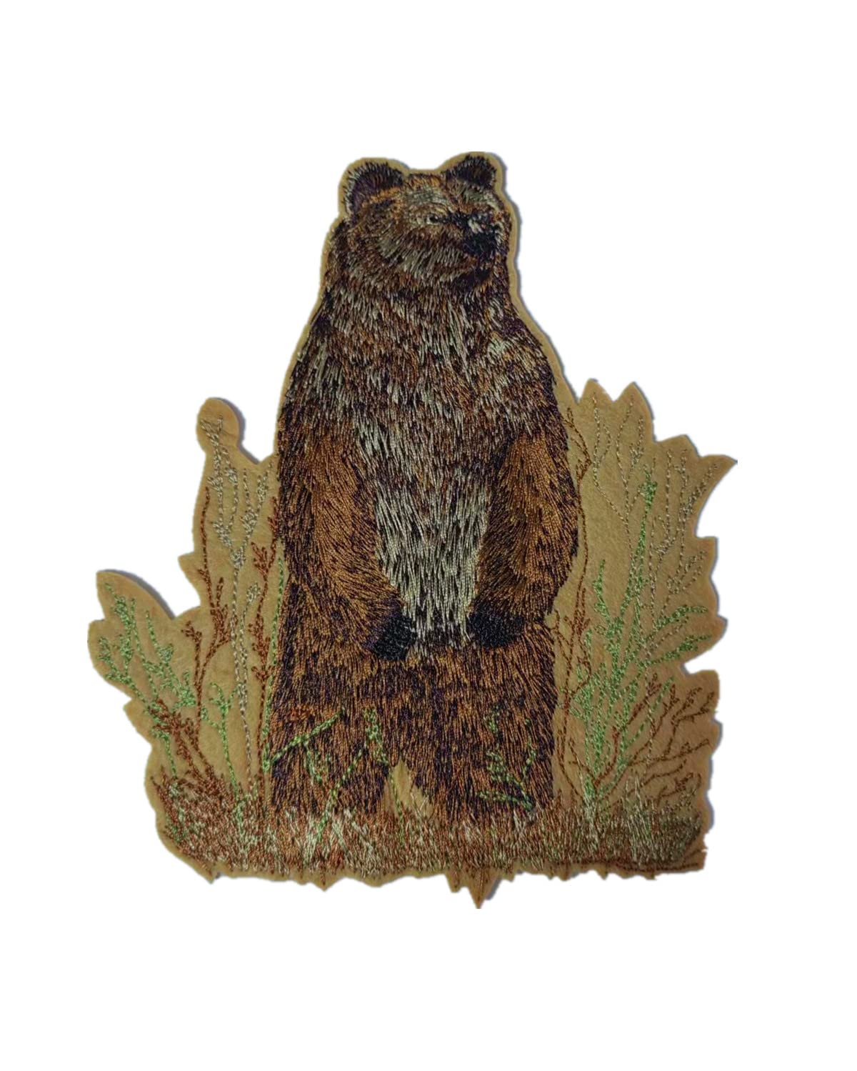Embroidered Iron on Patches Sew on Bear Animal Big Patch Applique Decorative for Clothes Jackets Jeans Backpack