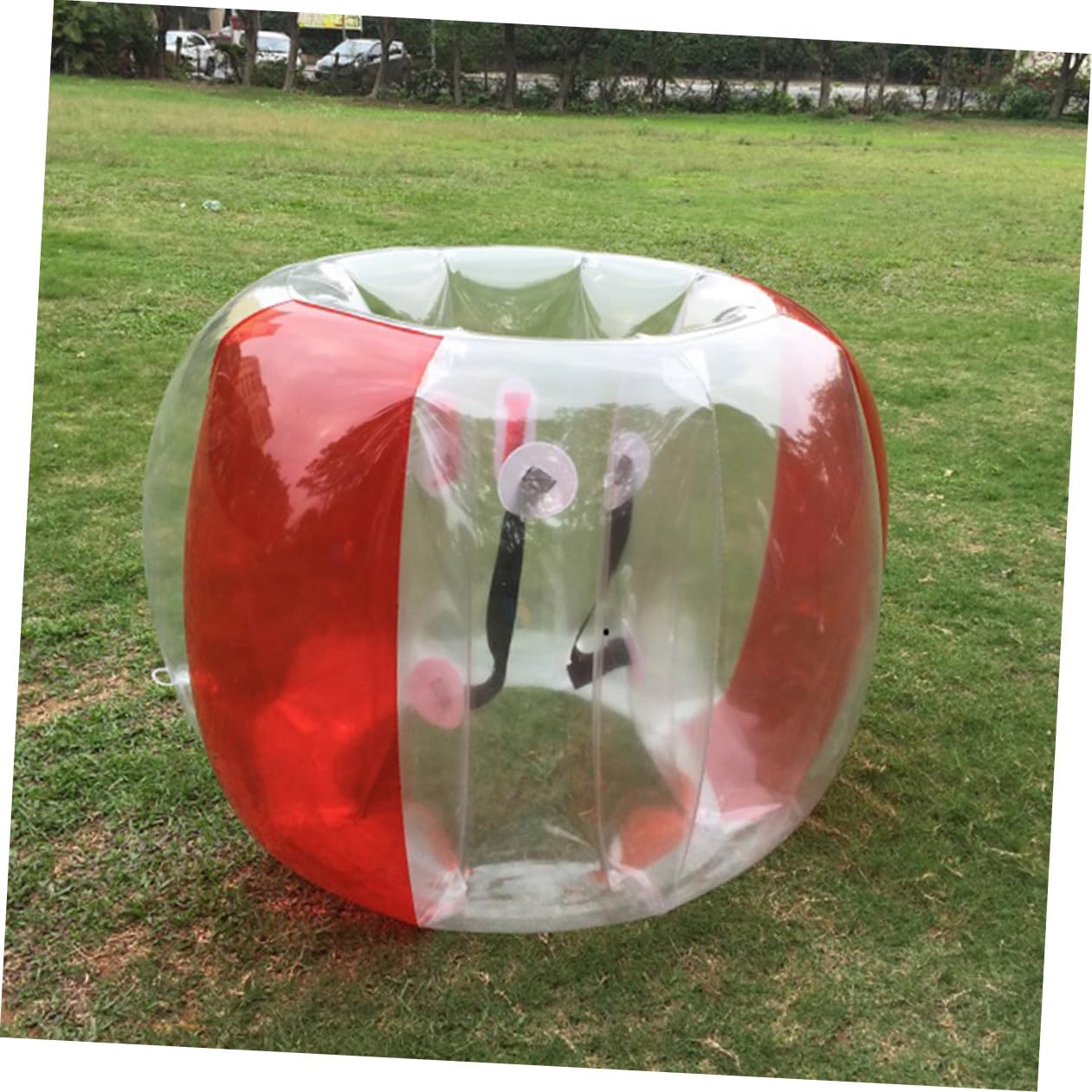Palla Gonfiabile Bumper in Pvc Rossa per Sport Outdoor Adulti | Gioco D’urto per Spiaggia, Equilibrio e Uso in Attività Ricreative All’aperto