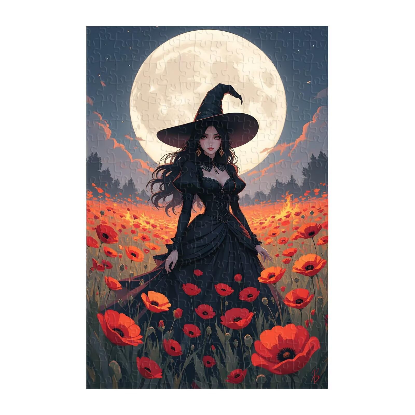 Puzzle 1200 elementów, dla dorosłych, księżyc, dziewczynki, kwiaty, 75 x 50 cm, trudne puzzle, 1200 elementów dla dorosłych