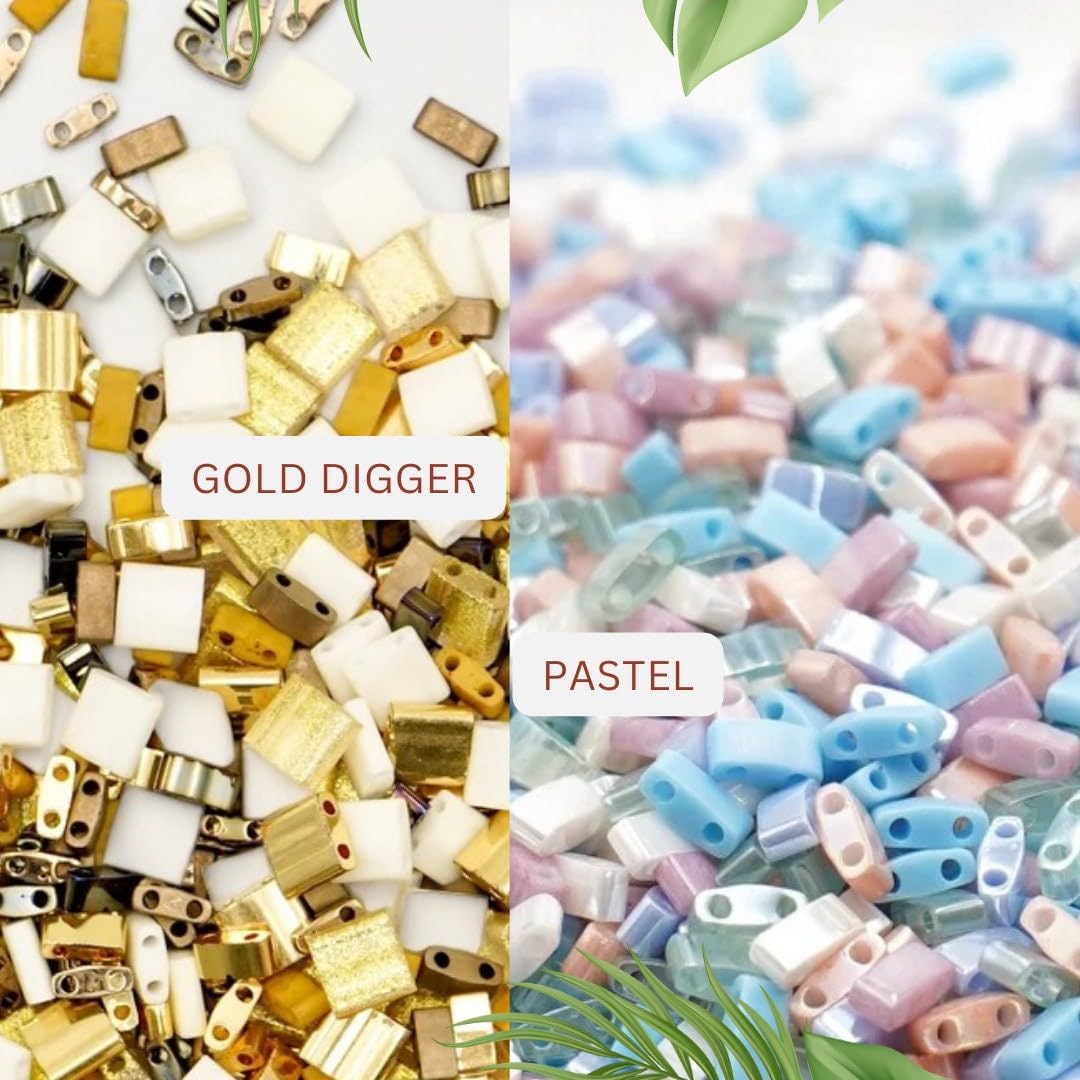 Mack and Rex Tila Bead Mixes (Ocean) – Half Tila Beads – Includes Transparent Sky Blue (HTL0148), Picasso Blue Cobalt (HTL4518), Silky Ice Blue, Cobalt Matte Rainbow and a Few Others.