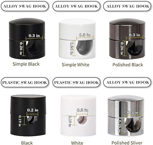 Miniatura 2 de Sangle Sopffy - Paquete de 6 ganchos de plástico para colgar en el techo, iluminación colgante y candelabros, color blanco