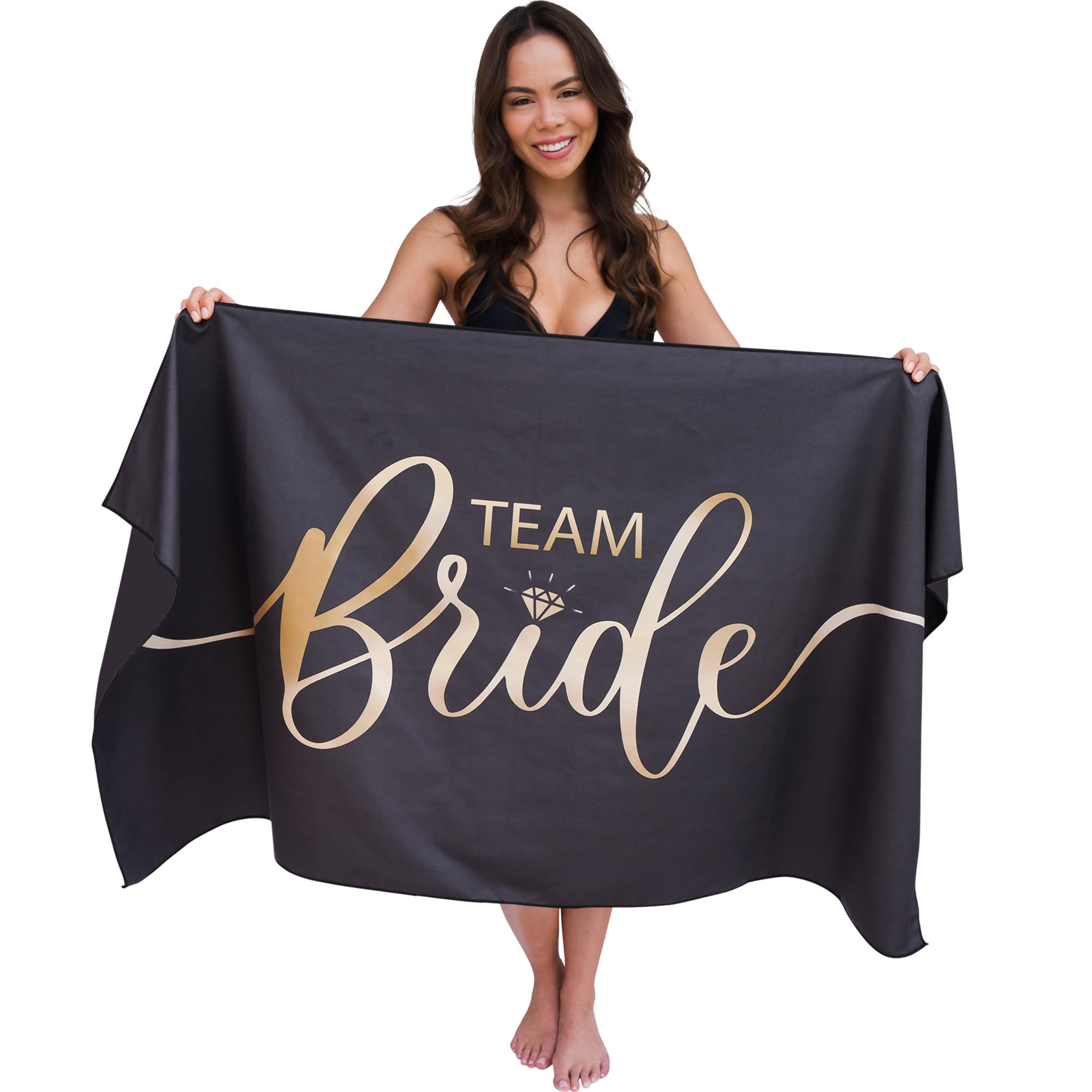 Prestige Team Bride Towel (1 Pack) | Bachelorette Party Accessories, Pool Beach Must Have, Vegas Bathing Suit Swimsuit Cover Up