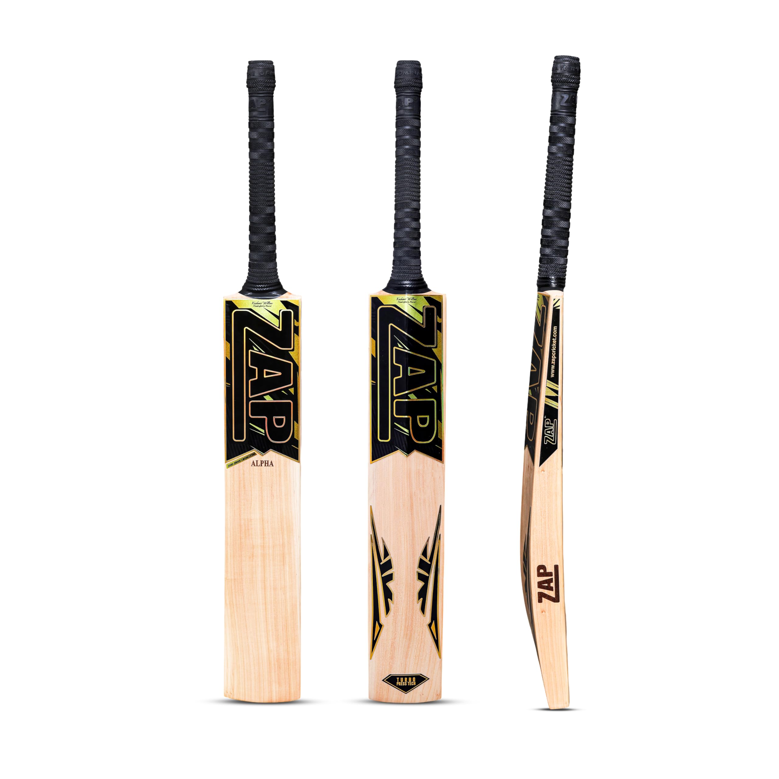 ZAP Alpha Kashmir Willow Cricket Leather Bat (Size 6) for Boys 12-14 Years | Grade 1 | Lightweight Professional Season Bat for Leather Ball | Singapore Cane Handle | Zero Shock Design | Free Cover-image-21