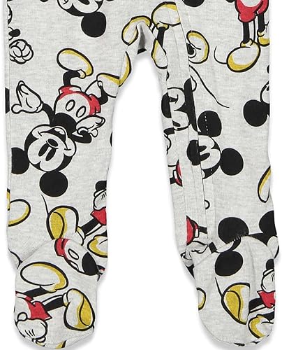 Miniatura 4 de Disney Mickey Mouse - Paquete de 2 mamelucos con cremallera para bebé recién nacido a bebé