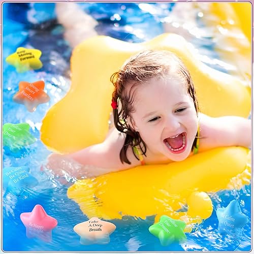 Miniatura 7 de Leyndo Pelota de estrés motivacional con forma de estrella, bolas de alivio de estrés a granel con citas de 2.2 pulgadas, mini bola de espuma