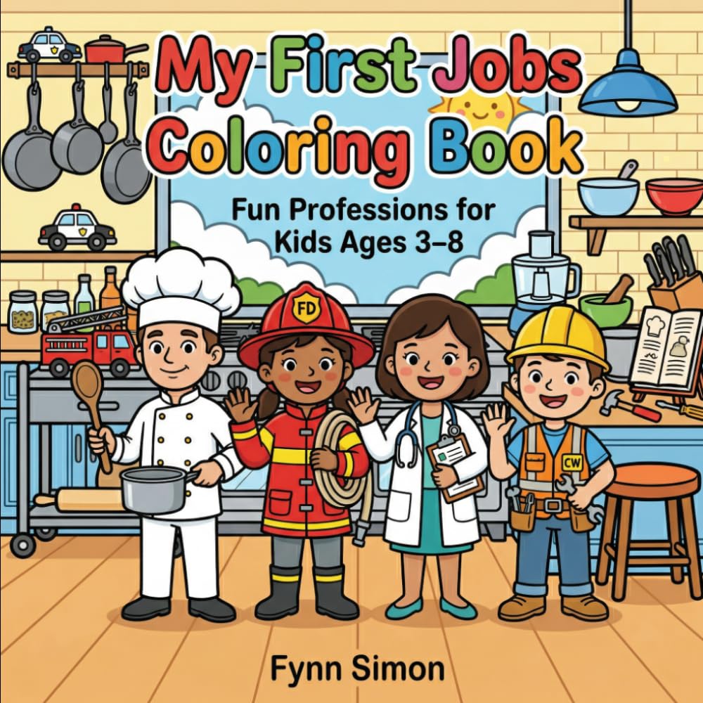 My First Jobs Coloring Book: Fun Professions for Kids Ages 3–8