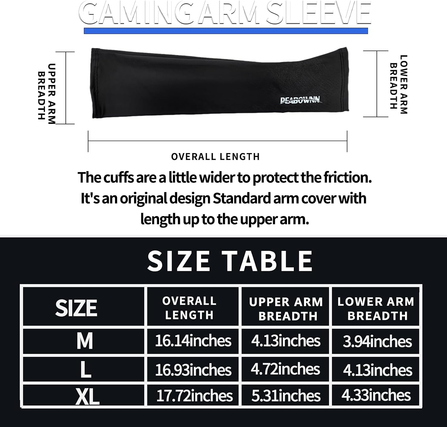 Gaming Sleeve Arm - Reduces Friction & Fatigue Cooling Arm Sleeves for Pc Gamers and Athletes, Game Accessories 1Pcs