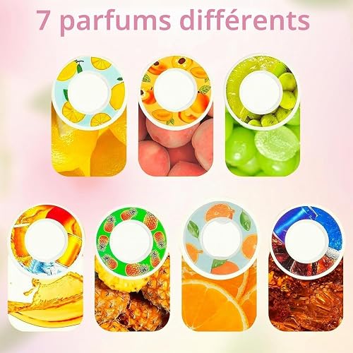 Coeyos A1r Gourde Up avec 7 saveurs aromatiques, 650 ml Air Bouteille Up Tritan sans BPA, Air Starter Up Set Bouteilles 0 Tasse de sucre et d'eau Boire Fruits Parfum (pink) - 5