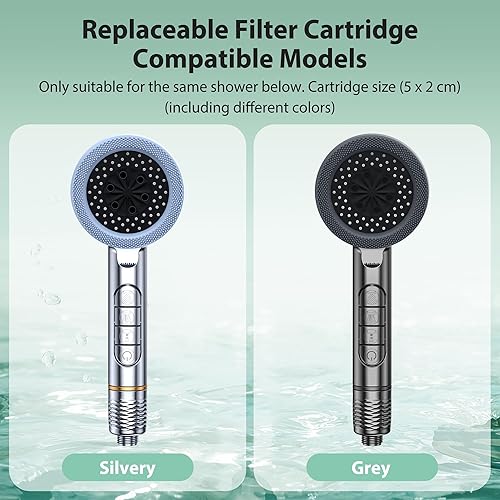 Miniatura 2 de Filtro de cabezal de ducha para cabezal de ducha de mano, paquete de 6 cartuchos de repuesto de filtro de ducha, elimina el cloro y reduce la
