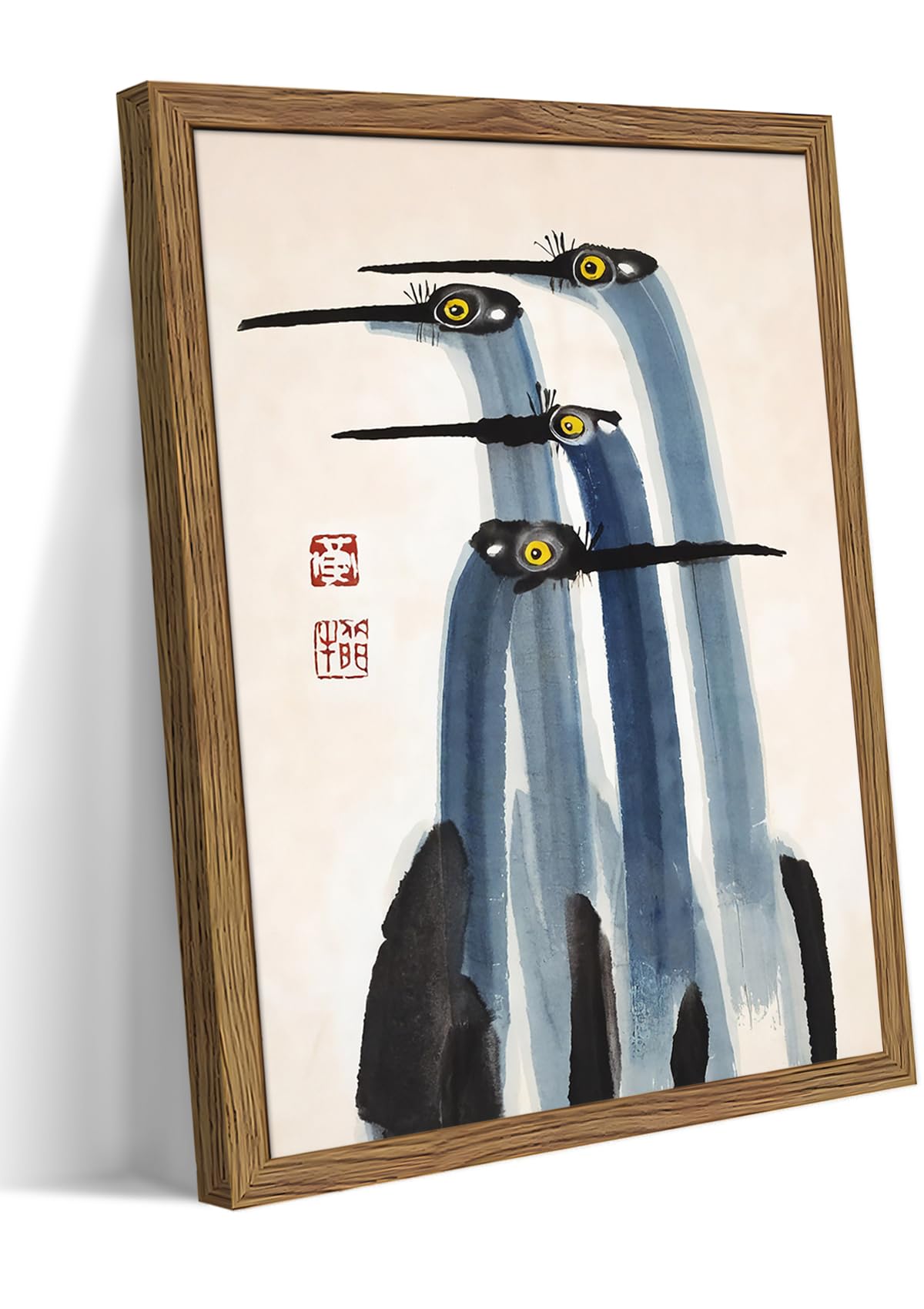 AKWISH Framed Crane Canvas 16x24 inch