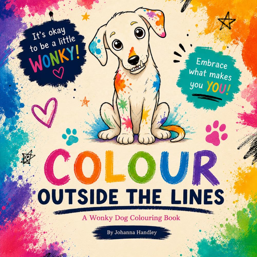 Colour Outside The Lines: A Wonky Dog Colouring Book