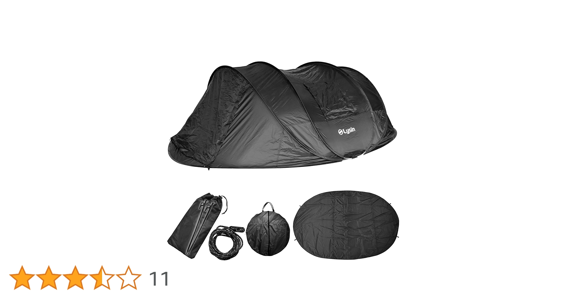 Amazon | ライシン ポップアップテント 前後ダブルドア仕様