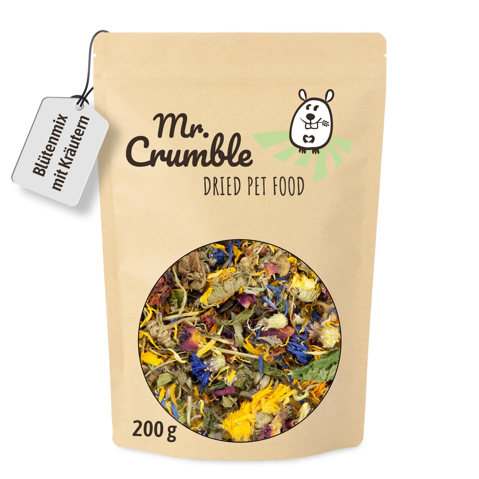 Mr. Crumble Maxi Struktur-Futter-Set getreidefrei für Kaninchen & Kleintiere – natürliches Futter & Snacks – handgemachte Leckerlies, Kräuter & Blüten – gesundes Ergänzungsfutter Made in Germany