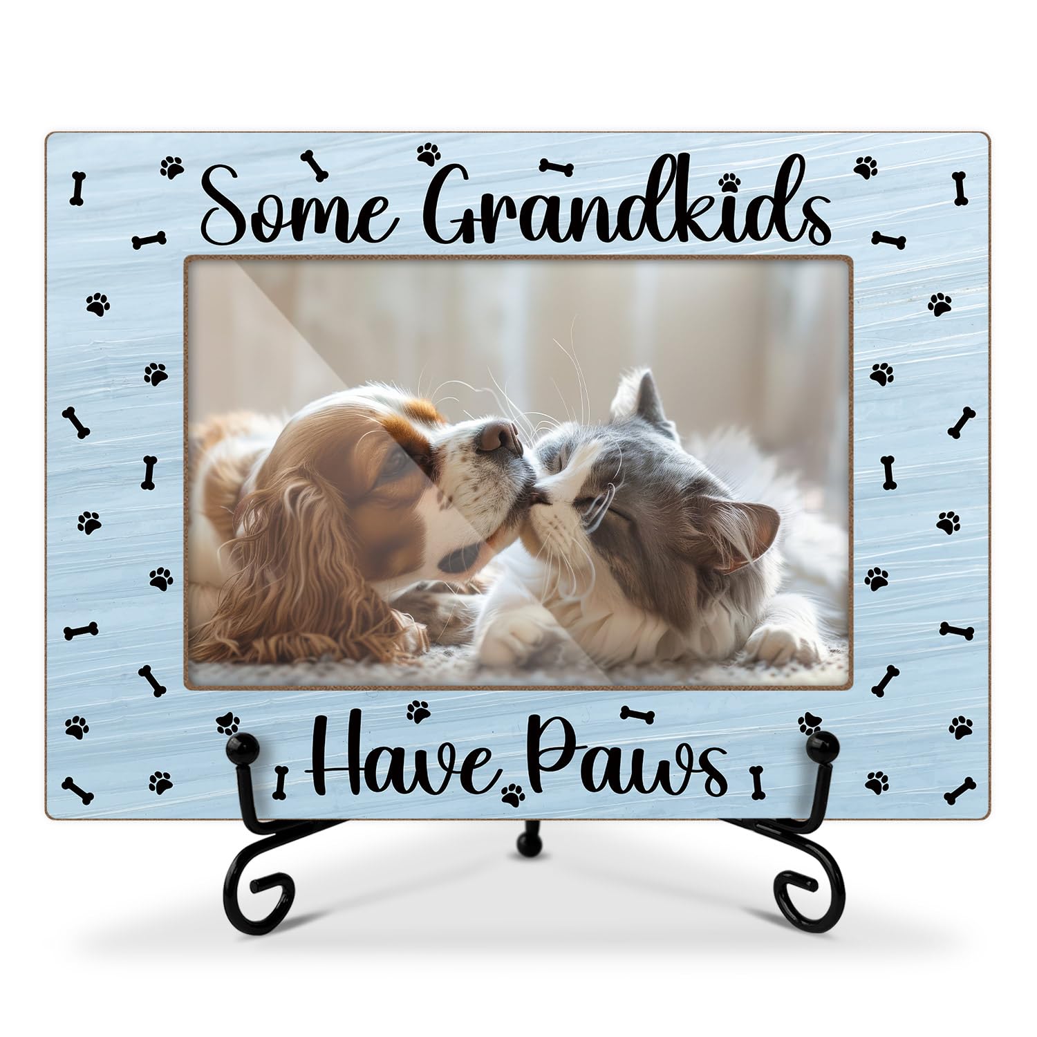 Cadeaux commémoratifs amateurs de chiens et chats cadre photo original pour papy et mamie de cœur