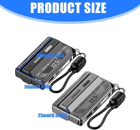 ljhnba 21700 Replaceable Battery Mobile Power Case with Build in Ejector Plug Without Battery for Outdoor Travel and Daily Use Storage Sleeve
