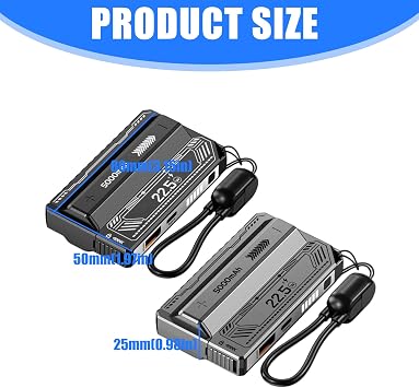 ljhnba 21700 Replaceable Battery Mobile Power Case with Build in Ejector Plug Without Battery for Outdoor Travel and Daily Use Storage Sleeve