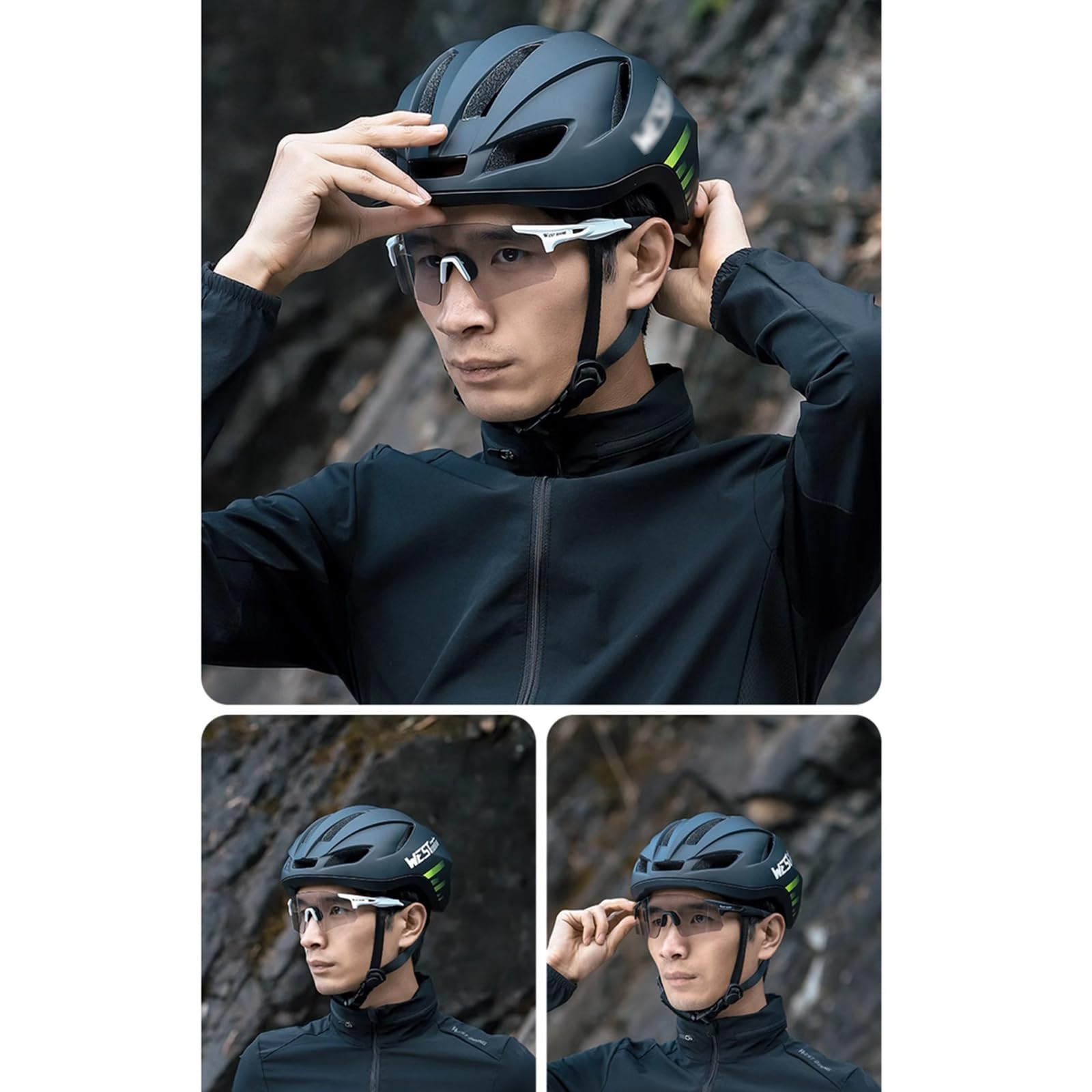 YUHANG Photochromic Cycling Glasses,Sunglasses,beschlagfrei,klare Sicht,geeignet für Radfahren,Laufen,Autofahren,Angeln,Golf und Baseball,26 g