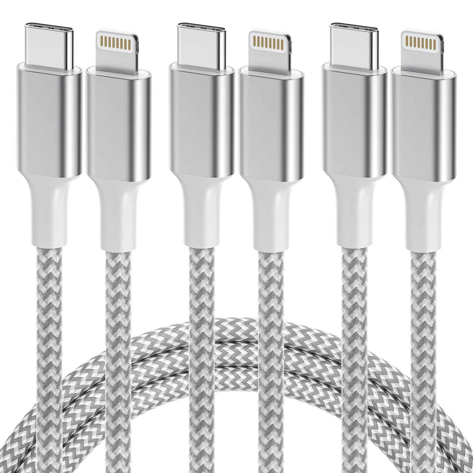 Amazon.co.jp: 【2026正規MFi認証品】iPhone 充電ケーブル 1M 3本
