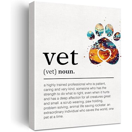 Thank You Vet Canvas Wall Art: The Perfect Veterinarian Gift
