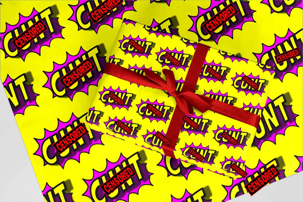 Rude Wrapping Paper 07 C*** Funny Christmas and Birthday Gift Wrap