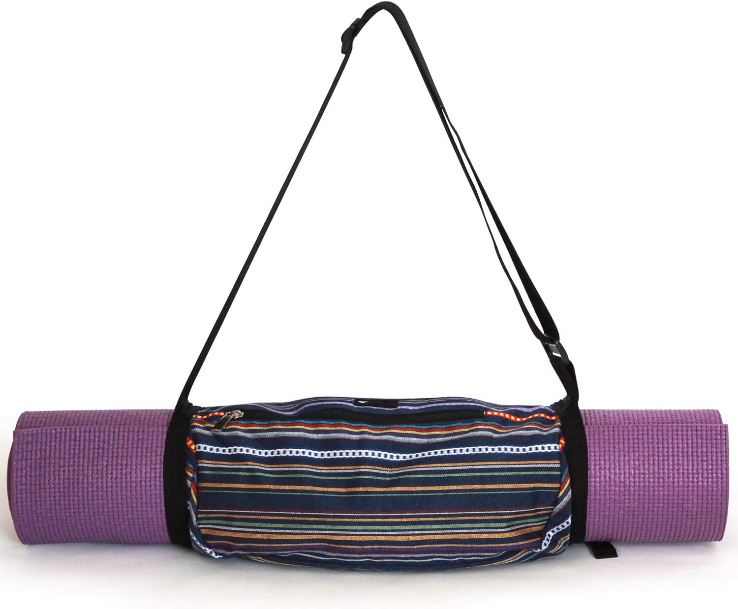 Aurorae Yoga Mat Sling Carrier (Navy Multi) Sports