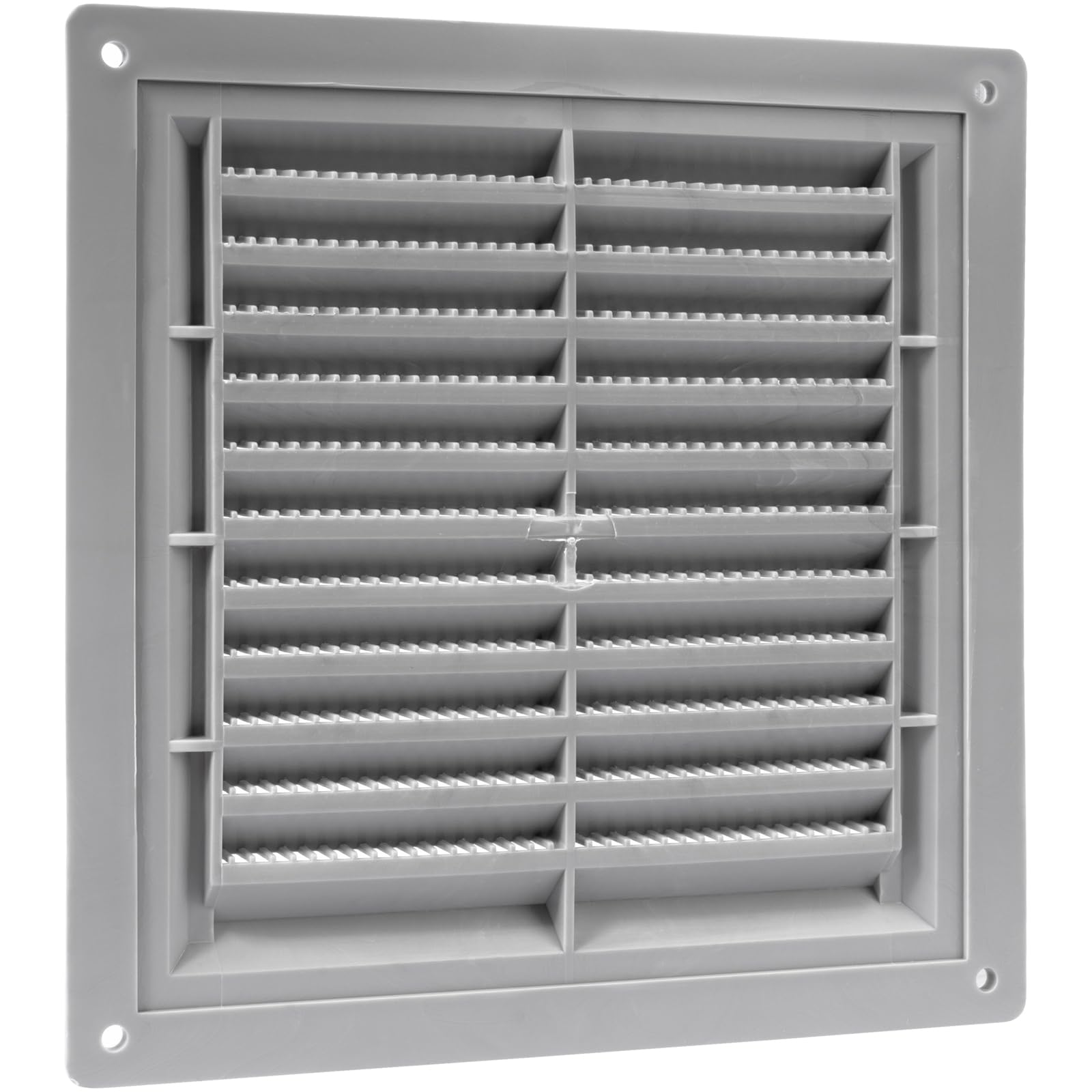 Vent Systems 250 x 170 mm / 10" x 7" Inch Grey Rectangular Plastic Air Vent Cover, Louvered Wall Grille with Screen Mesh - Image 2