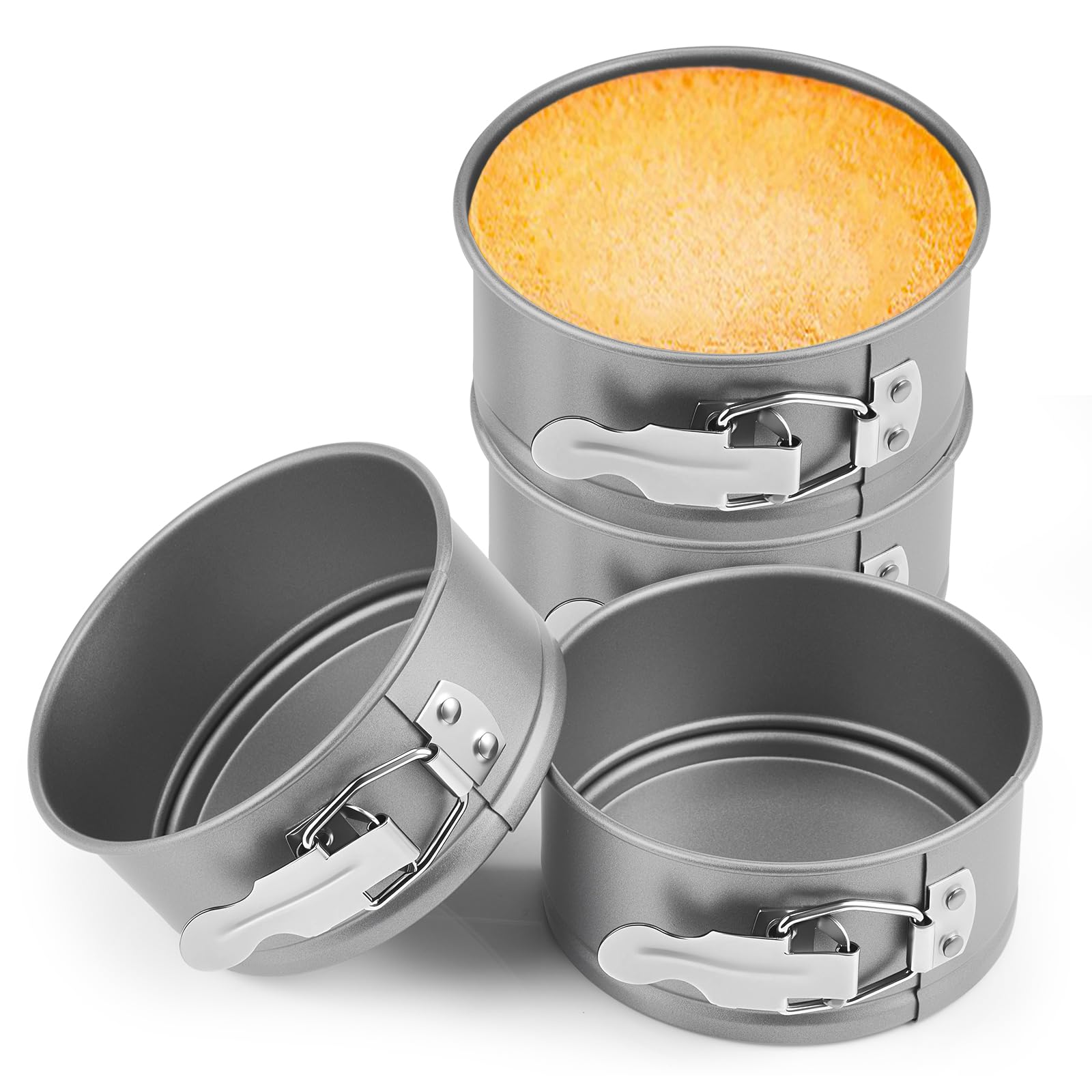 4 Pcs 4 Inch Non Stick Springform Pan Set