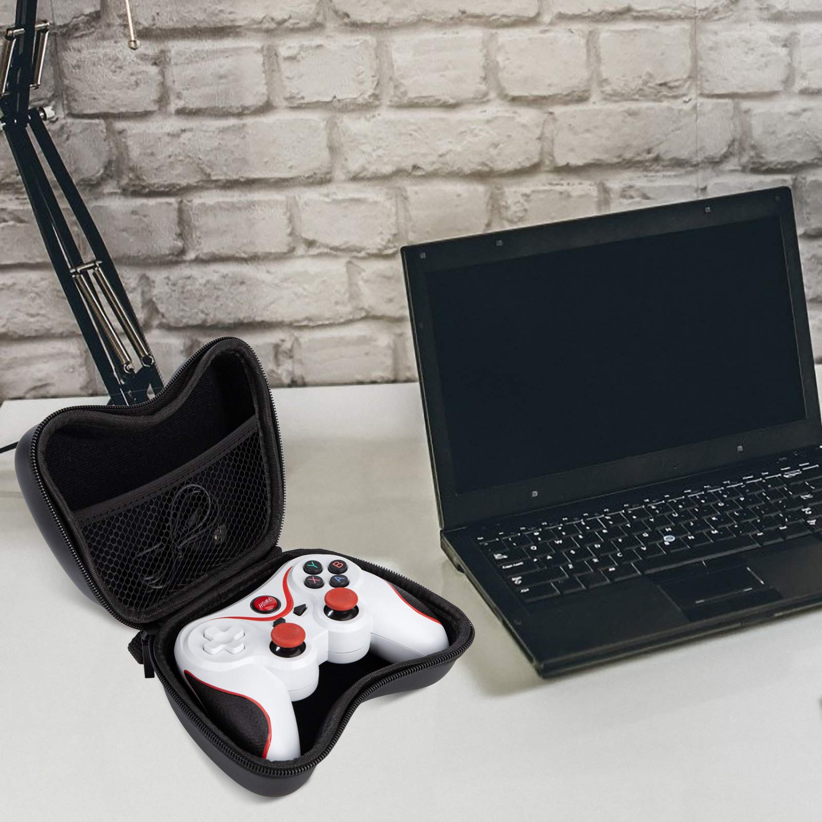 QIMEI-SHOP Estuche Portátil para Mando Protección Funda de Viaje para Controller EVA Duradero Bolsa de Almacenamiento para Controlador de Xbox One Switch Pro PS5 PS4 15.5*11*7 cm
